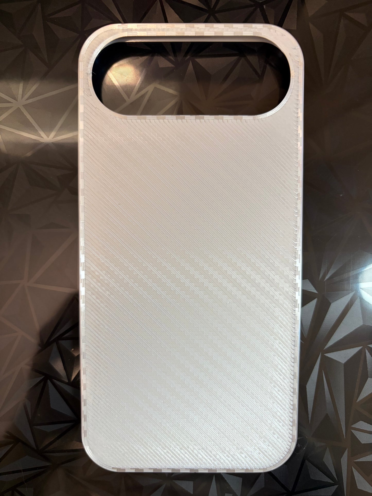 IPHONE - Weave Silk Carbon Fiber Phone Case | Silver